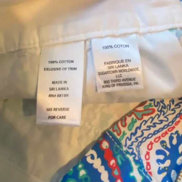 Lilly Pulitzer The Chipper Shorts Bermuda Size 0 Red & Blue Coral pattern Preppy - Picture 6 of 11